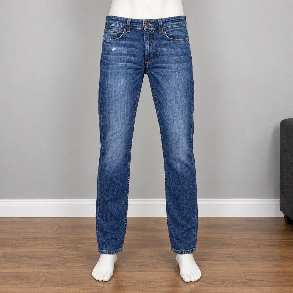 PAIGE Federal Slim Straight Jeans Size 31 Men Blue Stretch Denim Made In USA